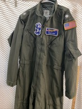 Military Coveralls 44R Green Flyer CWU 27P Flame Resistant FR Flight Suit Combat