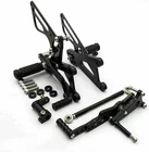 Adjustable Rearsets Foot Pegs for Triumph Daytona 675 2006-2012 Black Aluminum