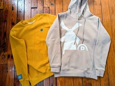 Lot 2 Dutch Bros BROTHERS sweatshirts XS Pullover Crewneck And  Windmill Hoodie 