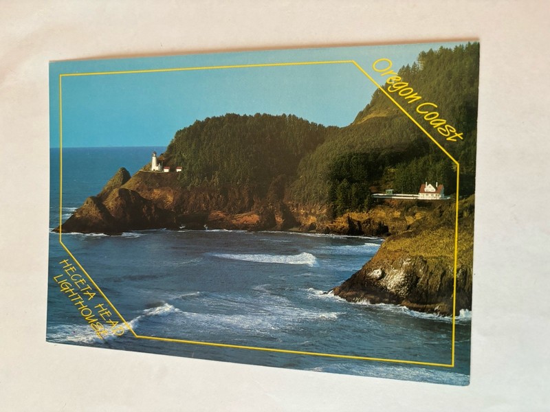Postcard lighthouse Oregon Coast Oregon