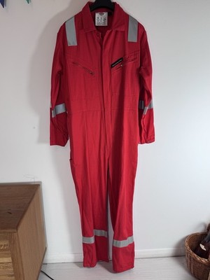 Dickies IFR Flame Resistant Overall Red Pyrovatex Antistatic Größe UK 46 EU 50