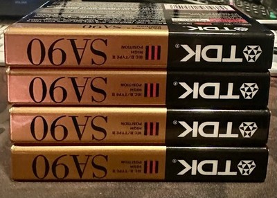LOT4 TDK SA-X 90 VS. VII     1991 BLANK CASSETTE TAPES ~ SEALED