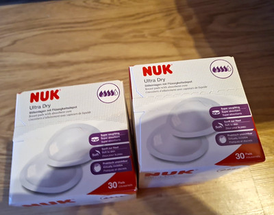 NUK Ultra Dry Wegwerf-Stilleinlagen 2x30 super saugfähig, sanft, unsichtbar