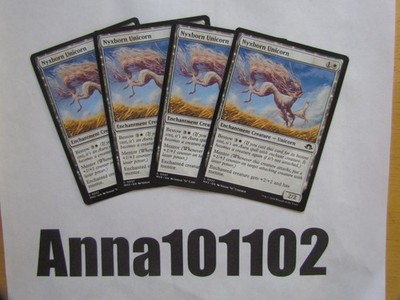 Nyxborn Unicorn x4 4x Modern Horizons 3 White Common Enchantment Creature