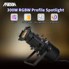 PAIDUN 300W LEKO Profile Spotlight Softlight Cool+Warm White Stage Wedding Light