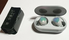 SILVER Samsung Galaxy Buds True Wireless Earbuds wt Charging Case SM-R170 - USED