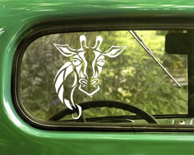 2 GIRAFFE DECAL Stickers For Car Window Truck Bumper Laptop RV