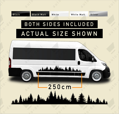 2,5 m Wohnmobil Wald Bäume Vinyl Aufkleber Abziehbilder Camper Van passend für Ducato