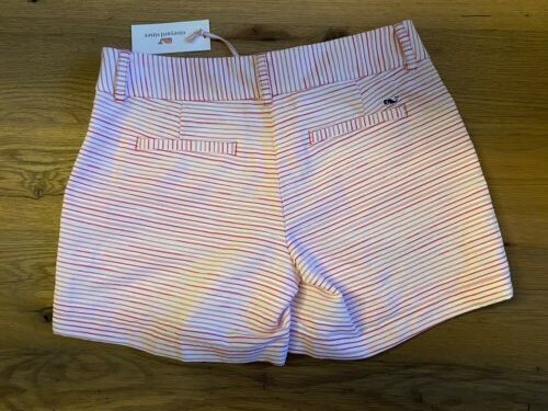 Vineyard Vines Flair Stripe Classic Shorts Size 0 NWT Color: Lipstick; Free Ship - Picture 3 of 6