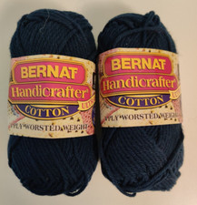 Bernat Handicrafter Cotton Yarn Navy Blue Color 40 Lot 2300 4 Ply Lot Of 2