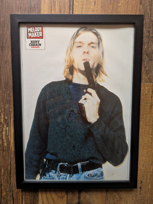 Kurt Cobain gerahmt A4 Original Melody Maker Seite