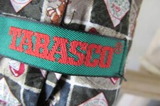A LOT of 3 VINTAGE (90s) TABASCO PRINT CLASSIC SILK TIES, USA MADE