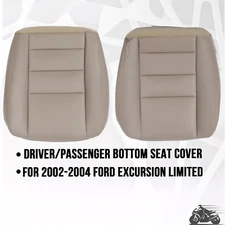 For 2002 03 2004 Ford Excursion Limited XLT Front Bottom Leather Seat Cover Tan