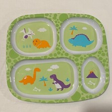 Bumkins 4 Compartment Kids Dinosaur Dinner Plate Great Condition