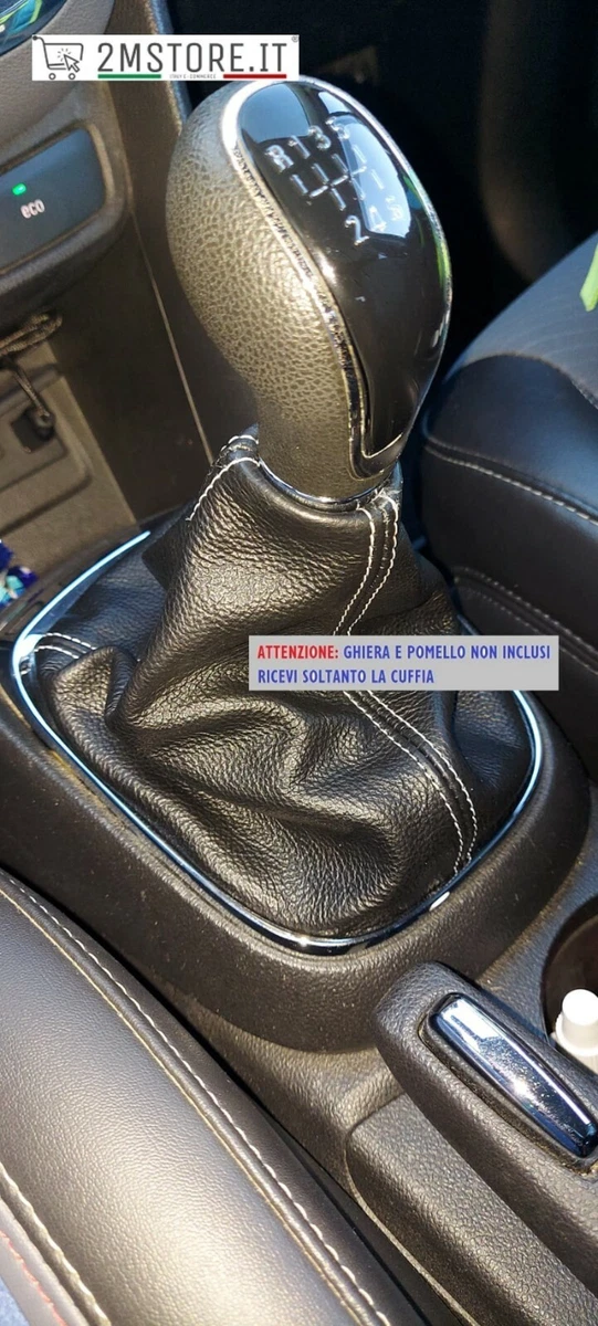 Cuffia Cambio E Freno A Mano In Vera Pelle Per Opel Astra G 1998-2004 - Colore Nero/Blu