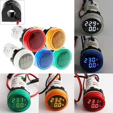 US,AC 50~500V LED Digital Display Voltmeter Signal Light Voltage Meter Indicator