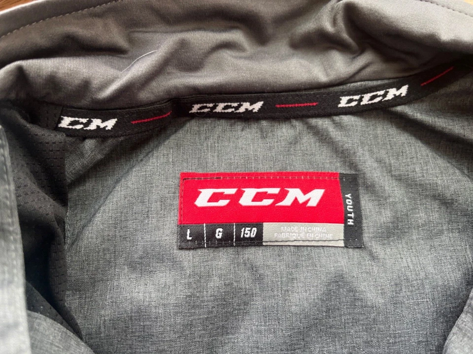 Chaqueta de hockey ligera con cremallera completa CCM - gris talla juvenil grande Foto 4 de 4
