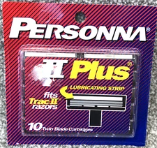 Vintage Personna 2 Razor Twin Blade Cartridges For Trac II USA NOS 10 Pack