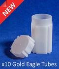 10 Square Coin Tubes Lot Gold Eagle Size 33mm 1/2 Oz Commemorative Coin Safe New