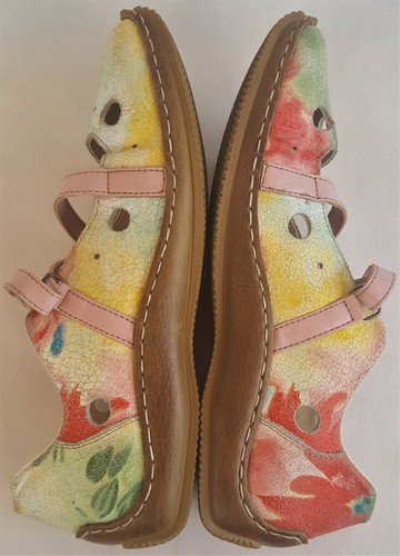 Rieker Antistress Comfort Mary Jane Flat Shoes Multicolor Leather Sz 8 - Picture 3 of 12