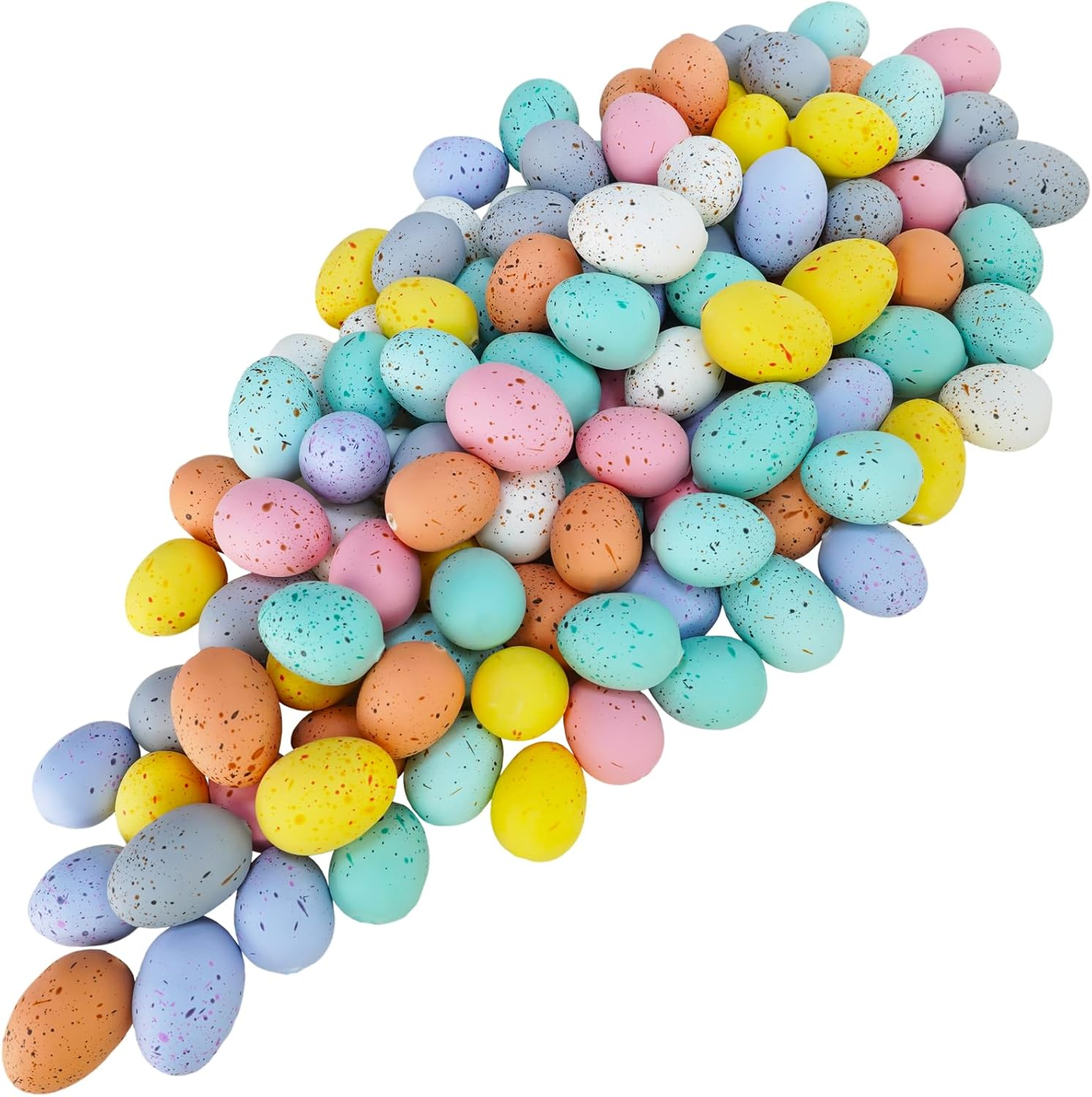 120 Pcs 8 Colors Mini Easter Foam Eggs Speckled Pastel Easter Eggs Small Decorat