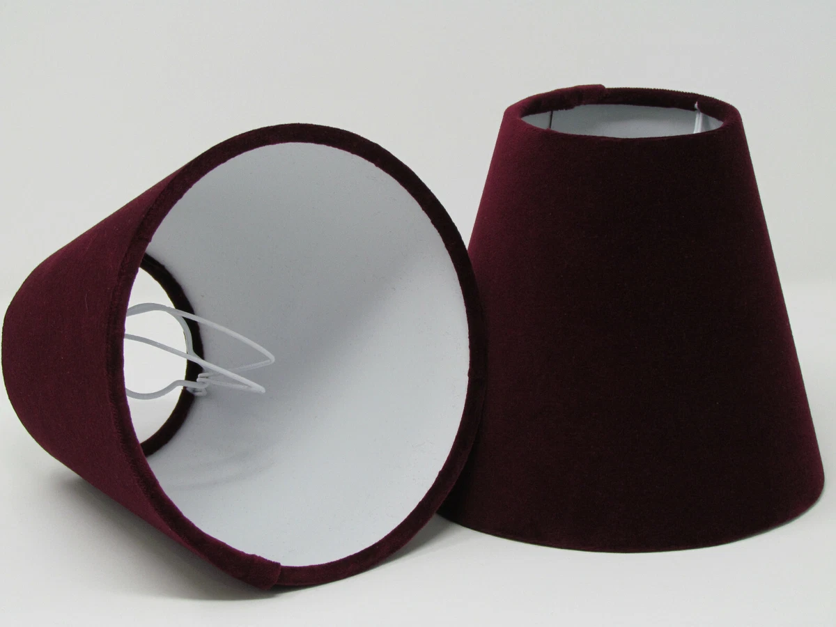 Small burgundy lamp shade deals