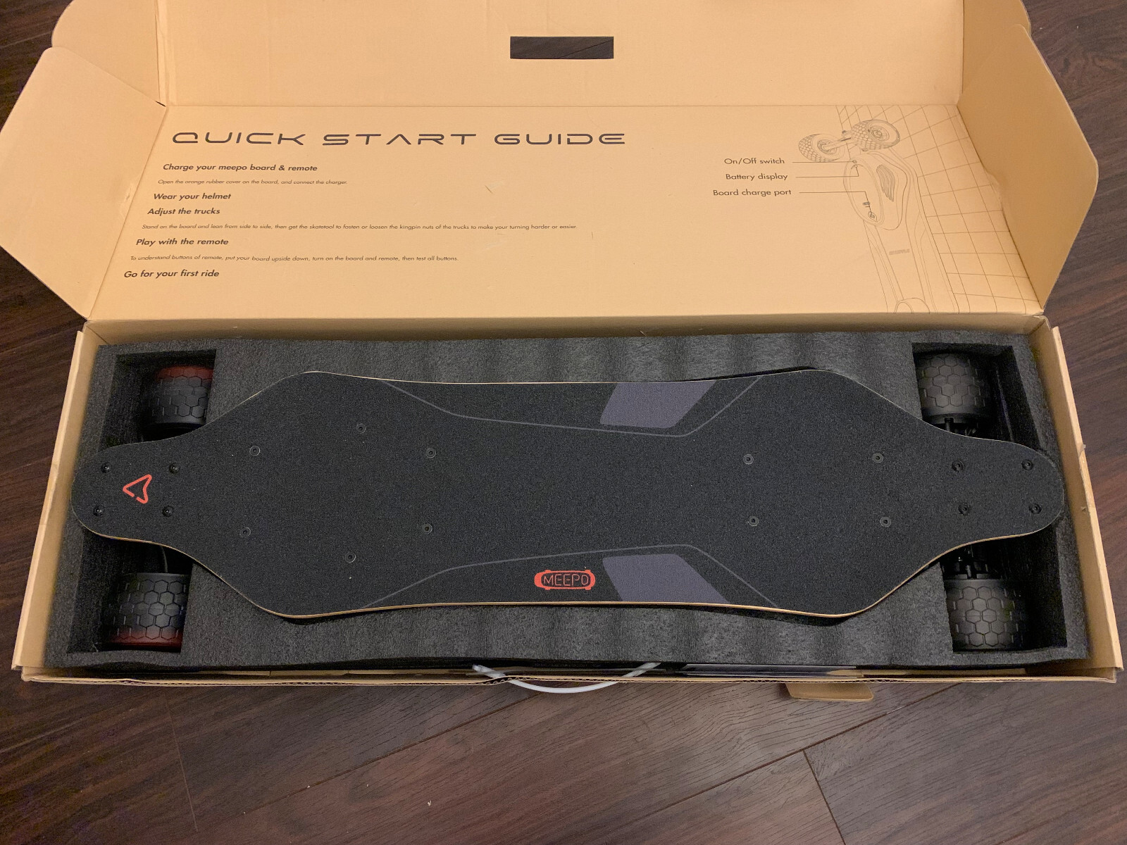 MEEPO Shuffle (V4) 620W x 2 Electric Skateboard 150 MM Wheels Black