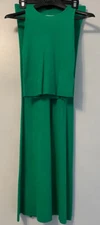 House of Harlow 1960 Ribbed Knit Two Piece Pant Set - Size S - Green
