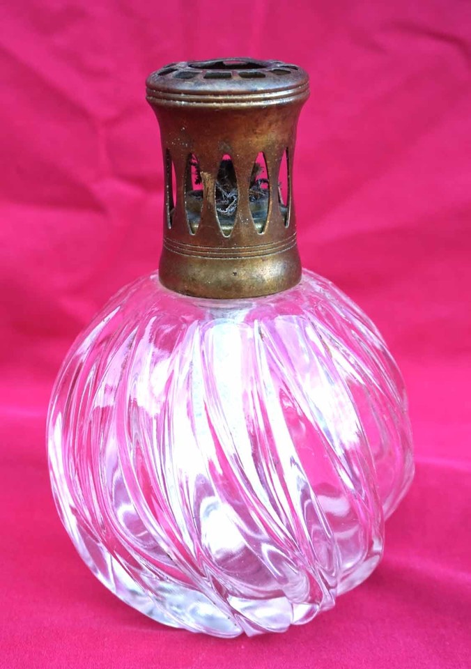 Vintage Berger Lamp Paris Swirl Clear Glass Fragrance Catalytic Oil ...