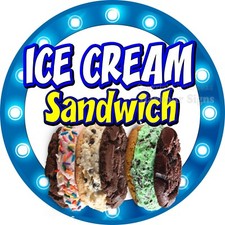 Ice Cream Sandwich DECAL (Choose Size) Concession Food Truck Sticker BC