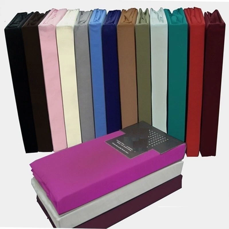 ENGLISH BOUTIQUE 100% Egyptian Cotton Fitted Sheet 200TC Single 4FT Small Double King Super King