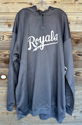 MLB Majestic Therma Base Kansas City Royals Hoodie Big Tall Men's Size  4XT
