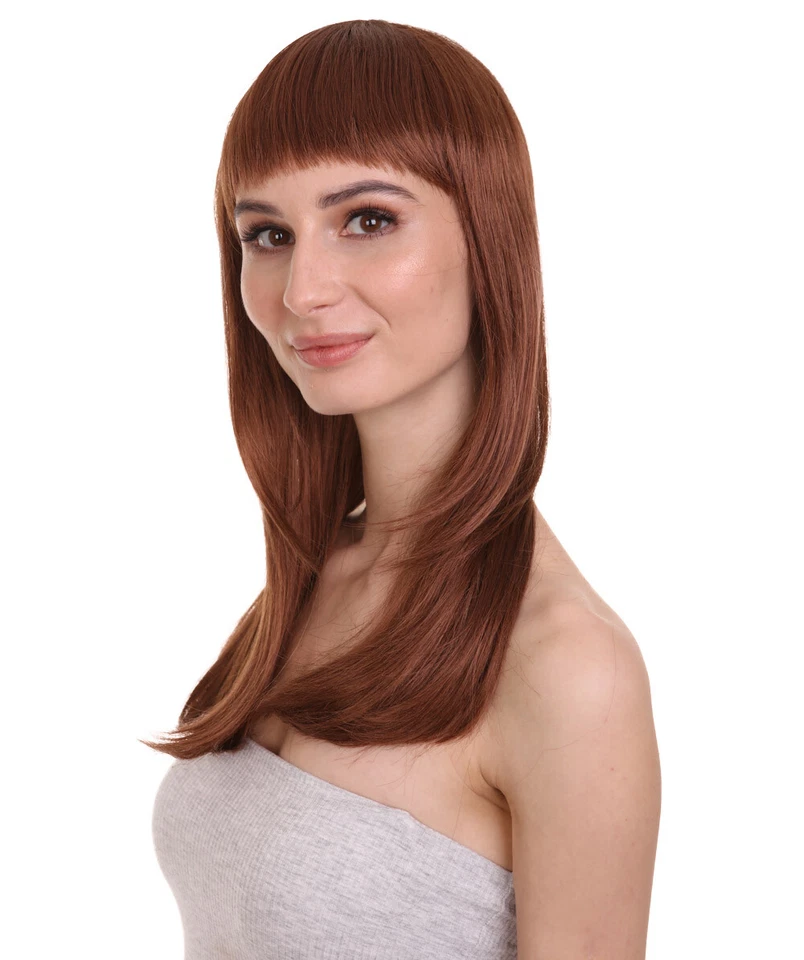 Mujeres Colecciones Glamour Sexy Cosplay Fiesta Marrón Rojizo Peluca HW-697 (Adulto) Foto 2 de 4