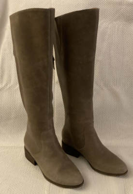 LUCKY BRAND LANESHA Leather Knee High Back Zip Riding Boots