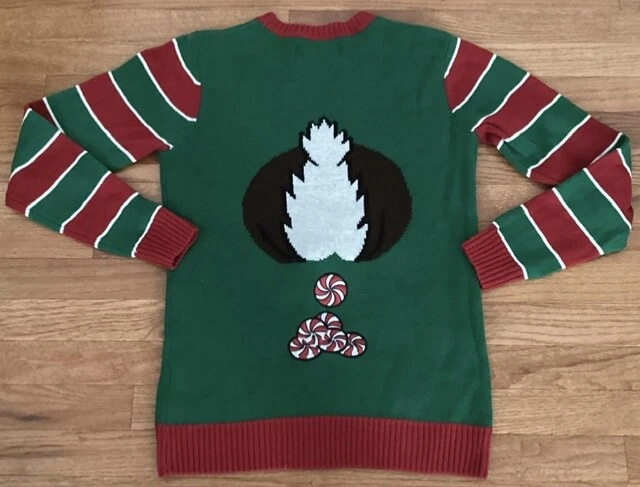 Ugly Christmas Sweater Rudolph The Red Nose Reindeer Size Small (S) Peppermints