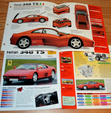 1993 FERRARI 348 TS SPEC INFO POSTER ORIGINAL BROCHURE AD 93 348TS