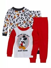 NWT Disney Mickey Mouse Boys 4-pc. Pajama Set Toddler 2T