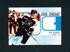 2005 UPPER DECK ICE HOCKEY MIKE RICHARDS RC flyers COOL THREADS white jersey 