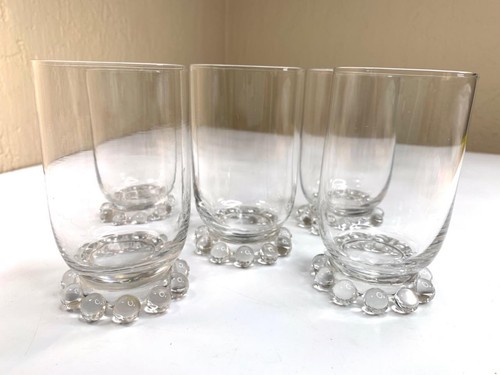 "Vasos de patas de vidrio Candlewick 5 vintage imperiales de mediados de siglo 4 5/8" - Imagen 2 de 7