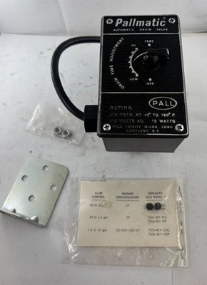 Pallmatic 7556-7C Automatic Drain Valve 75567C 115V AC New Industrial Air System