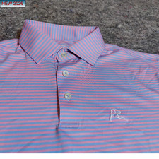 NEW Rhoback Golf Polo Blue Performance Luxury Sportswear Men's