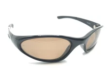 Bolle Swisher 800 001 070 Polished Black Sunglasses Oval Frames Italy Men Women