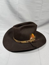 Resistol XXX Beaver Western Cowboy Hat Brown Self-Conforming Vintage 7 1/4