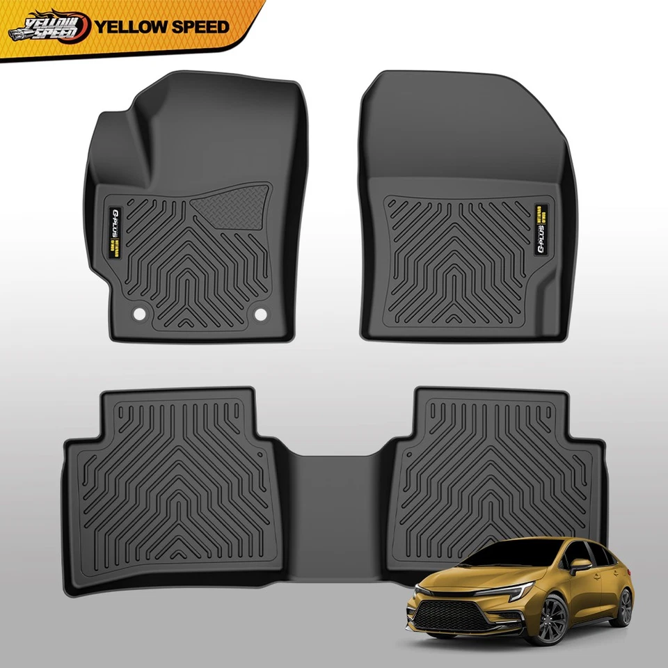 Всепогодные напольные коврики подходят для 2020-2024 Toyota Corolla 3D TPE резиновая подкладка 3 шт. - Изображение 2 из 4