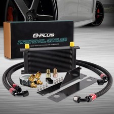 19 Row Aluminum Oil Cooler Thermo Kit AN10-10AN Subaru Impreza WRX STi 01-05