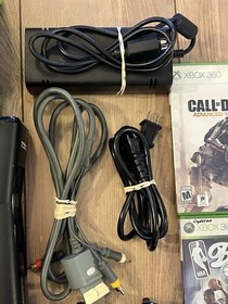 Microsoft Xbox 360 S 1439 320GB Console Bundle 15 Games Controller Tested Black