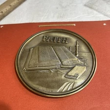 Batesville Faith Brass Casket Memorial Magnetic Medallion Funeral Plaque