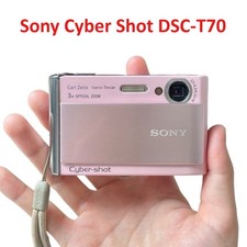 Sony DSC-T70 Cyber Shot Digital Camera 8.1MP 3x Optical Zoom Built-in Flash Pink