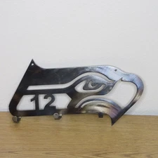 Creative Iron Works Seattle Seahawk Metal Wall Mount Keyholder 3 Hook B39