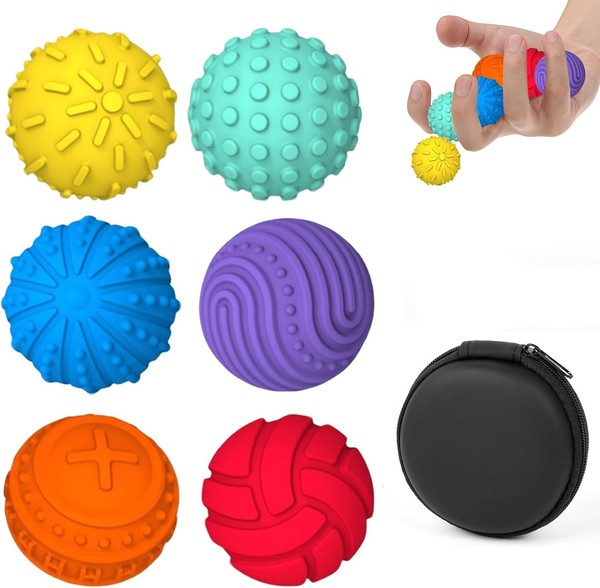 Magnetische Fidget Toys 6 StüCk Anti-Stress BäLle Sensorik Kugeln FüR Erwachsene-image
